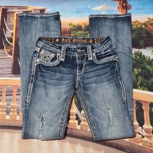 Rock Revival Jeans Distressed Bootcut Size 24